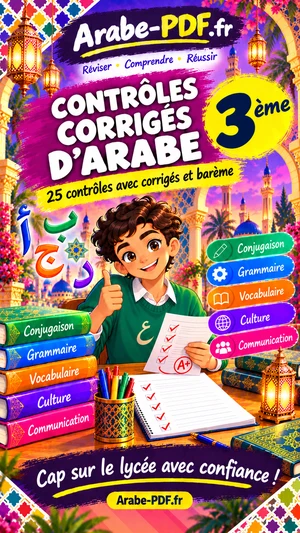 Livre de contrôles corrigés d’arabe 3ème (PDF)