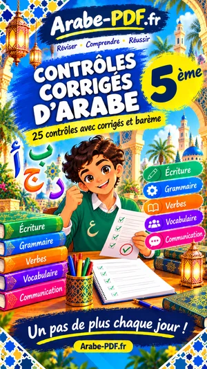 Livre de contrôles corrigés d’arabe 5ème (PDF)
