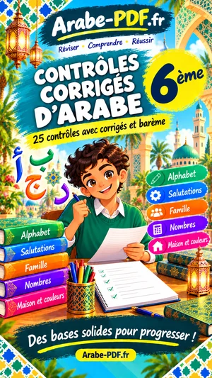 Livre de contrôles corrigés d’arabe 6ème (PDF)