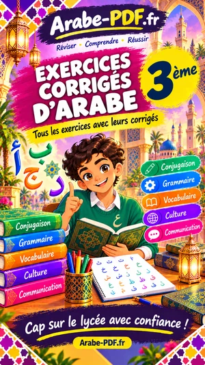 Cahier d’exercices corrigés d’arabe 3ème (PDF)
