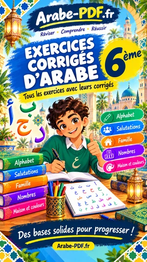 Cahier d’exercices corrigés d’arabe 6ème (PDF)
