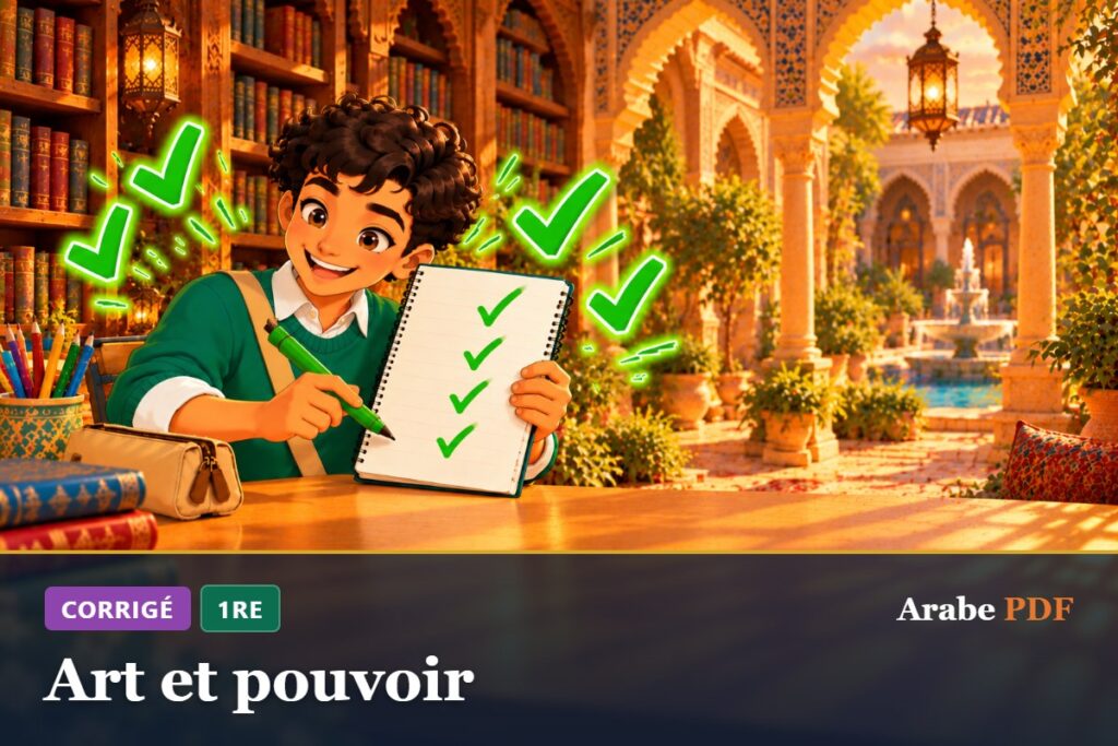 Corrigé des exercices d’arabe 1re : Art et pouvoir