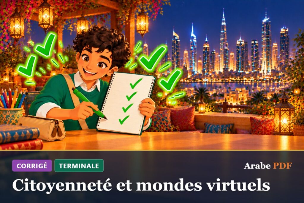 Corrigé des exercices d’arabe Terminale : Citoyenneté et mondes virtuels