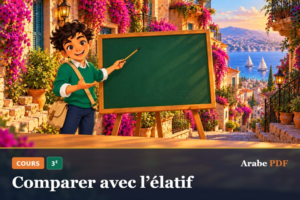 Cours d’arabe 3e : Comparer avec l’élatif