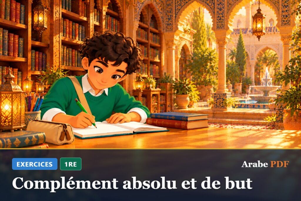 Exercices d’arabe 1re : Complément absolu et de but