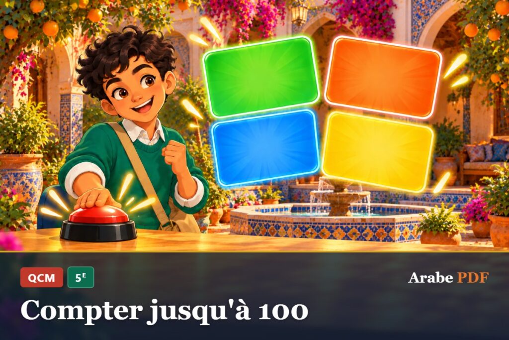 QCM d’arabe 5e : Compter jusqu'à 100