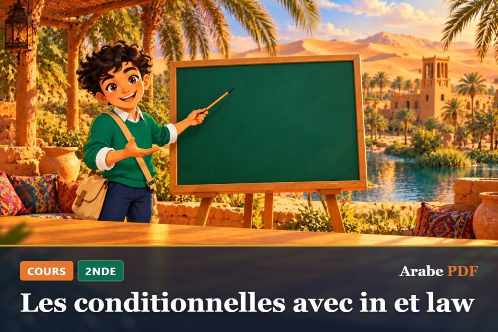 Cours d’arabe 2nde : Les conditionnelles avec in et law