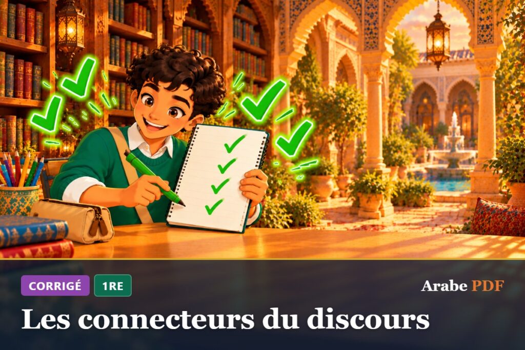 Corrigé des exercices d’arabe 1re : Les connecteurs du discours