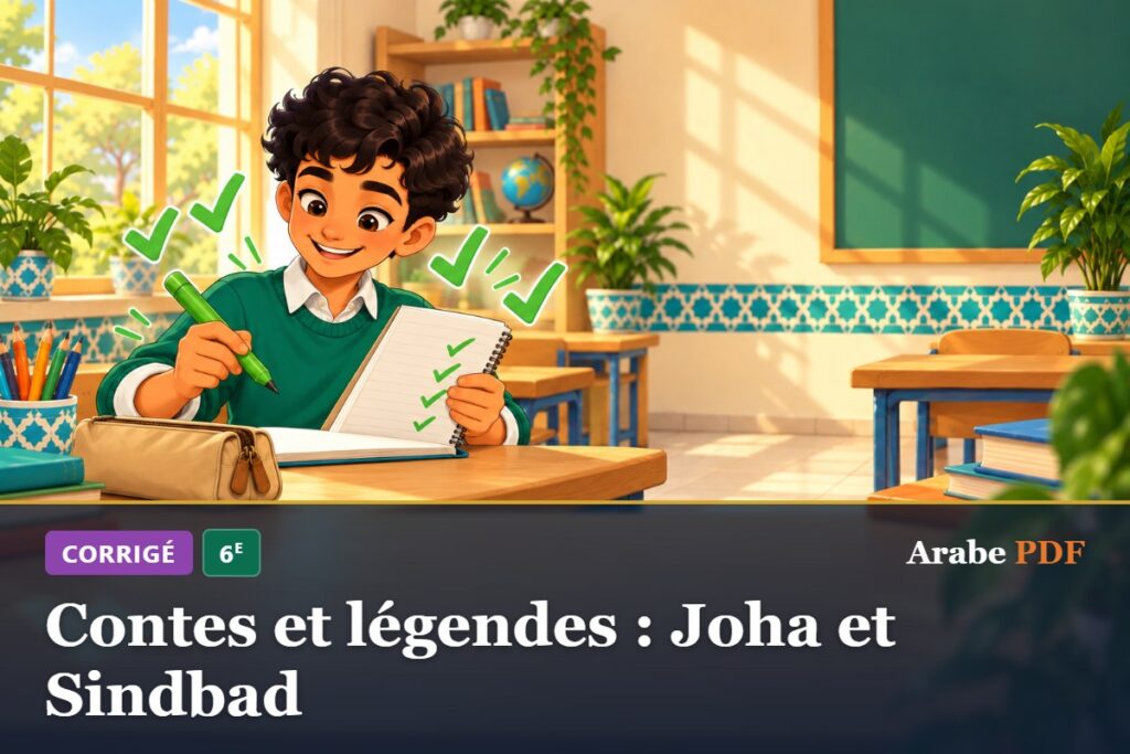 Corrigé des exercices d’arabe 6e : Contes et légendes : Joha et Sindbad