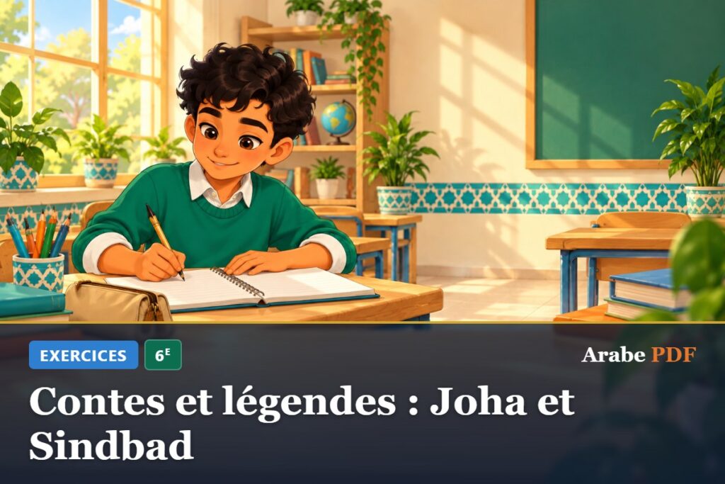 Exercices d’arabe 6e : Contes et légendes : Joha et Sindbad