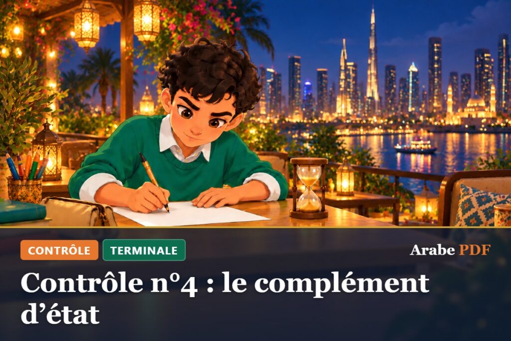 Contrôle n°4 : le complément d’état – contrôle d’arabe Terminale