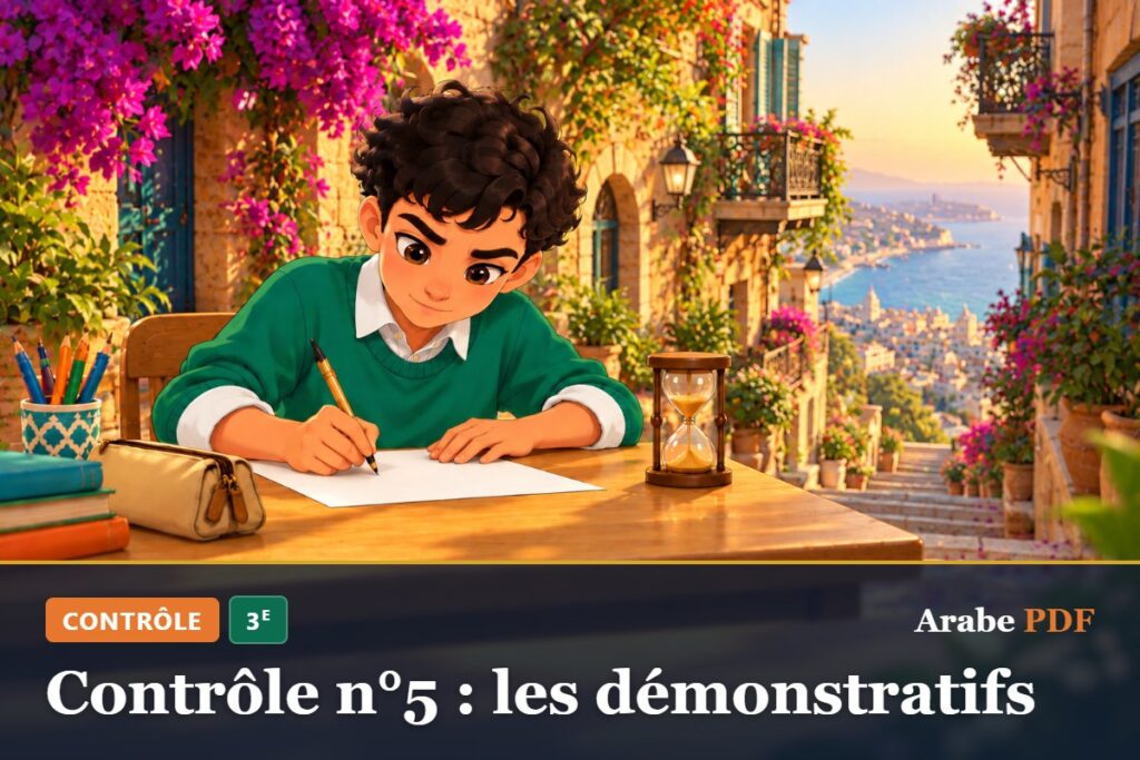 Contrôle n°5 : les démonstratifs – contrôle d’arabe 3e