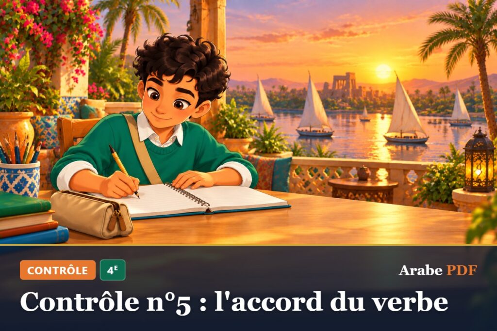 Contrôle n°5 : l'accord du verbe – contrôle d’arabe 4e