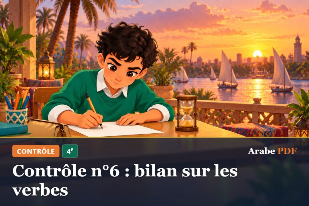 Contrôle n°6 : bilan sur les verbes – contrôle d’arabe 4e