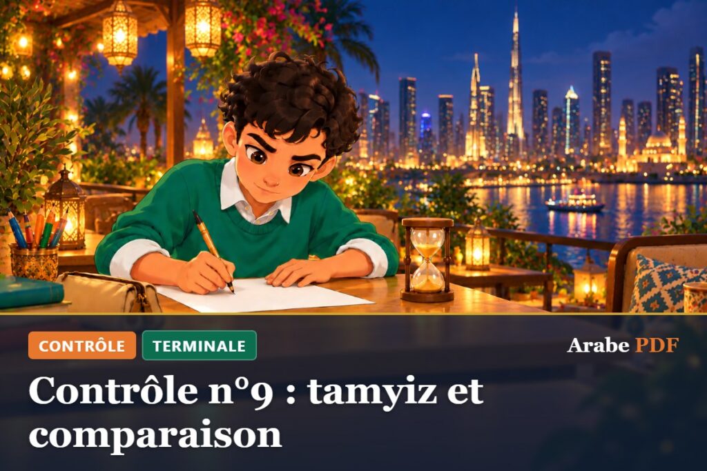 Contrôle n°9 : tamyiz et comparaison – contrôle d’arabe Terminale