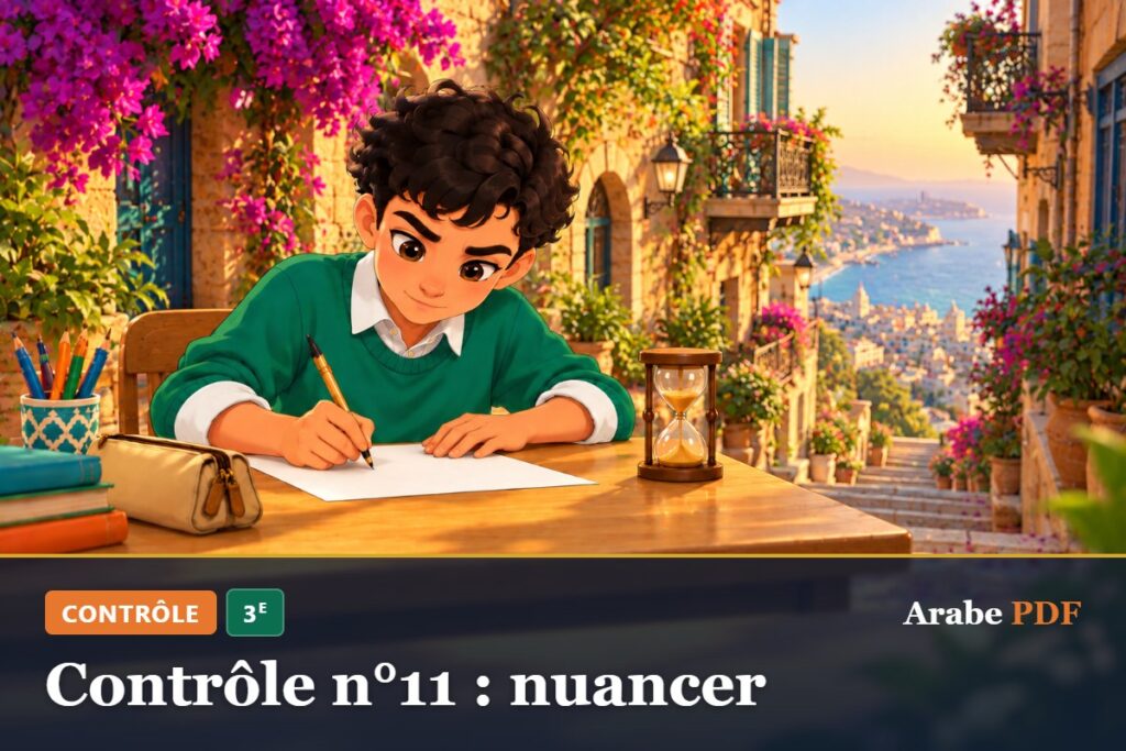 Contrôle n°11 : nuancer – contrôle d’arabe 3e
