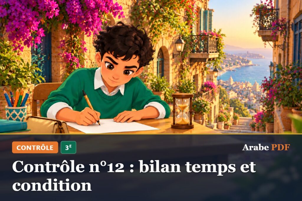 Contrôle n°12 : bilan temps et condition – contrôle d’arabe 3e