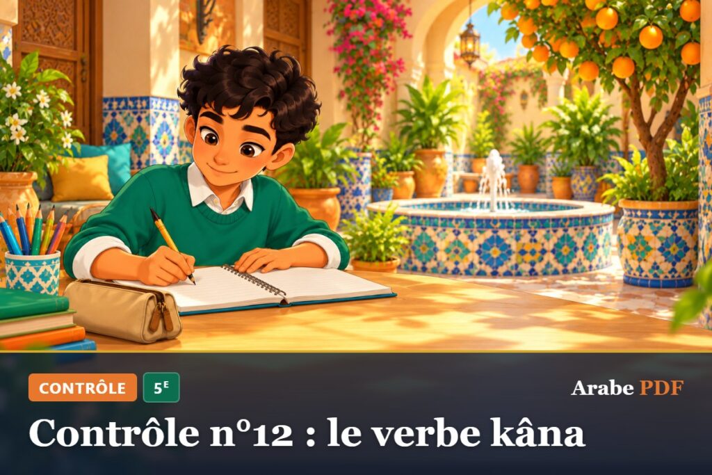Contrôle n°12 : le verbe kâna – contrôle d’arabe 5e