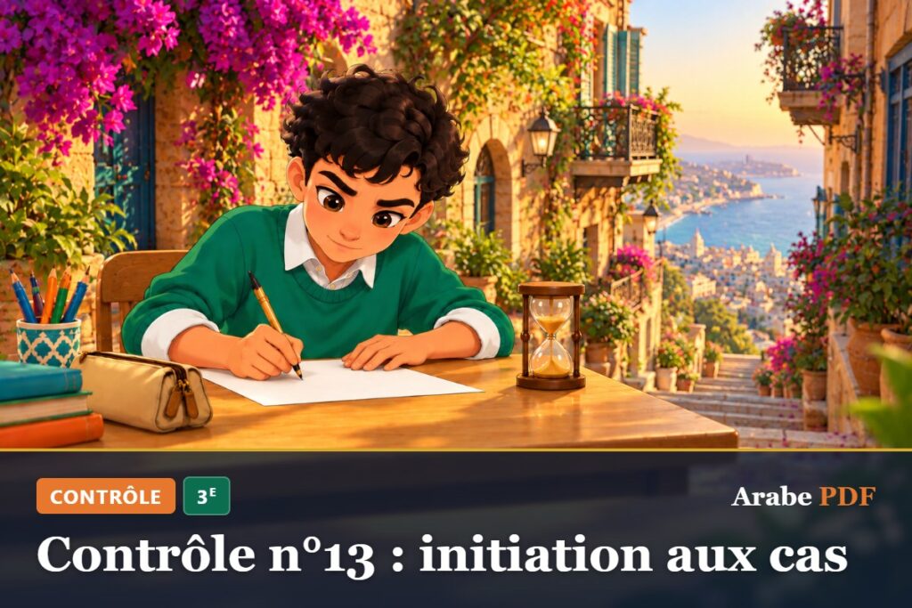 Contrôle n°13 : initiation aux cas – contrôle d’arabe 3e