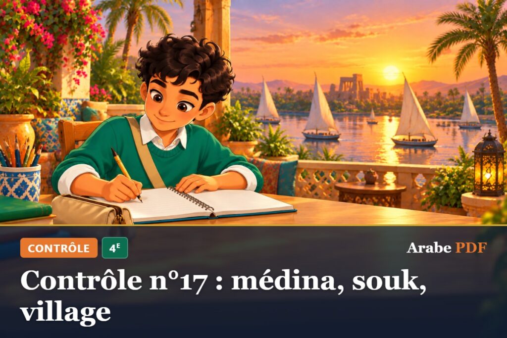 Contrôle n°17 : médina, souk, village – contrôle d’arabe 4e