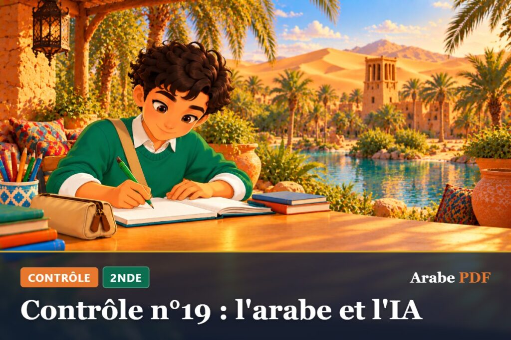 Contrôle n°19 : l'arabe et l'IA – contrôle d’arabe 2nde