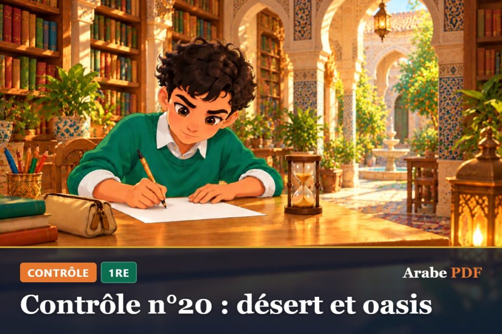 Contrôle n°20 : désert et oasis – contrôle d’arabe 1re