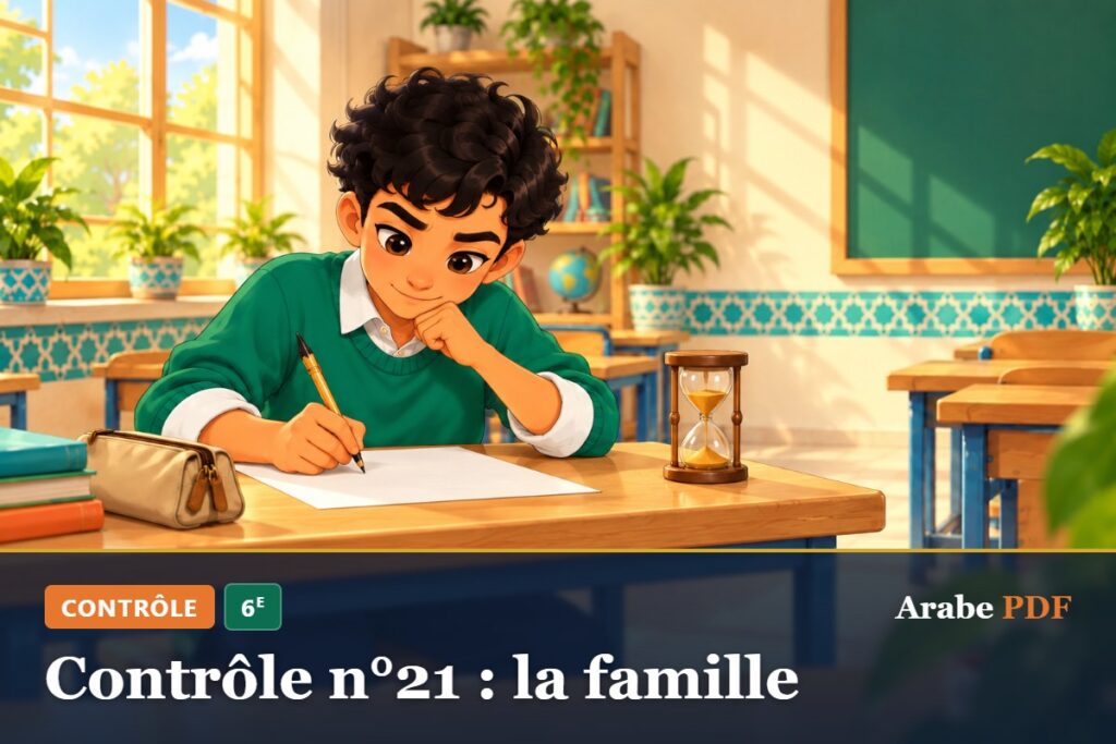 Contrôle n°21 : la famille – contrôle d’arabe 6e
