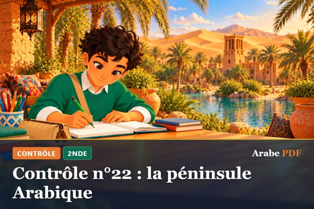 Contrôle n°22 : la péninsule Arabique – contrôle d’arabe 2nde