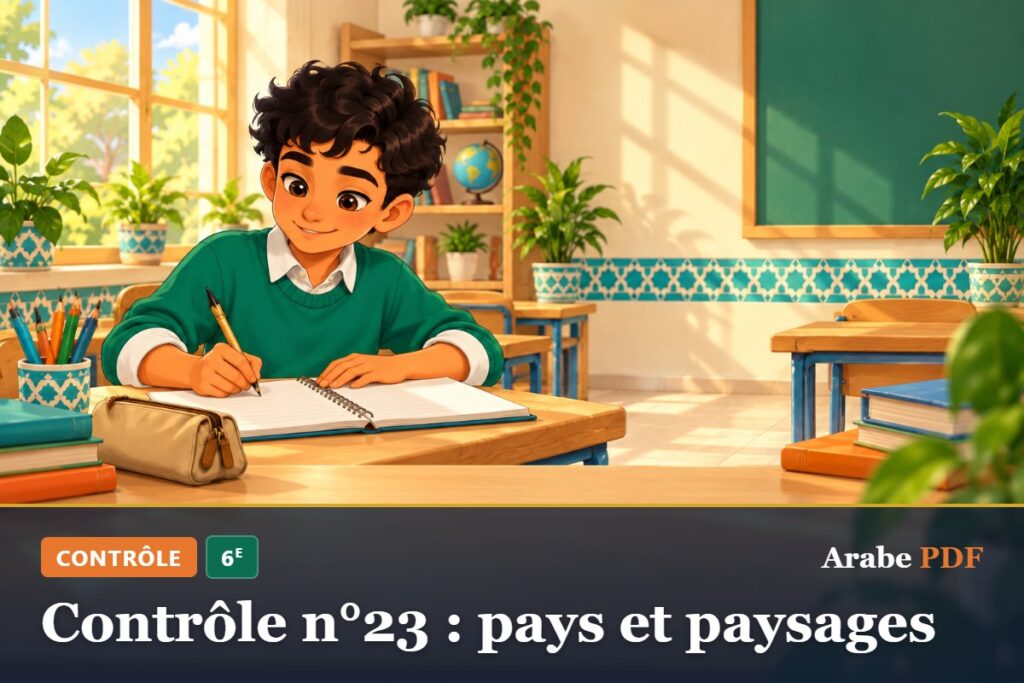 Contrôle n°23 : pays et paysages – contrôle d’arabe 6e