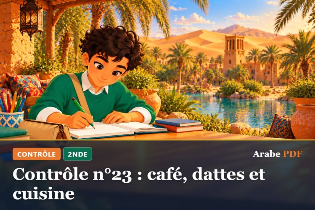 Contrôle n°23 : café, dattes et cuisine – contrôle d’arabe 2nde