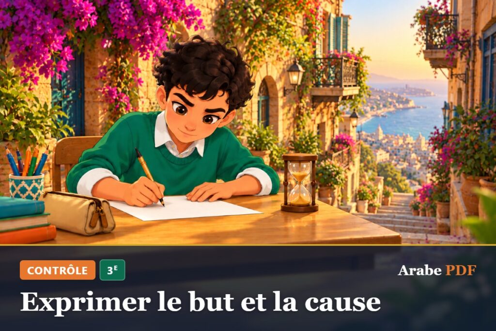 Exprimer le but et la cause – contrôle d’arabe 3e