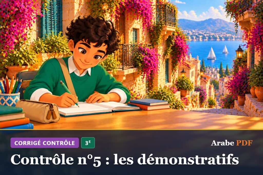 Corrigé : Contrôle n°5 : les démonstratifs – contrôle d’arabe 3e