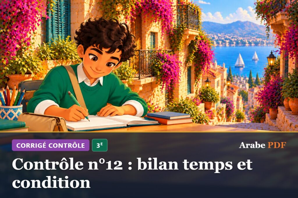 Corrigé : Contrôle n°12 : bilan temps et condition – contrôle d’arabe 3e