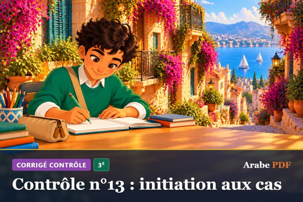 Corrigé : Contrôle n°13 : initiation aux cas – contrôle d’arabe 3e