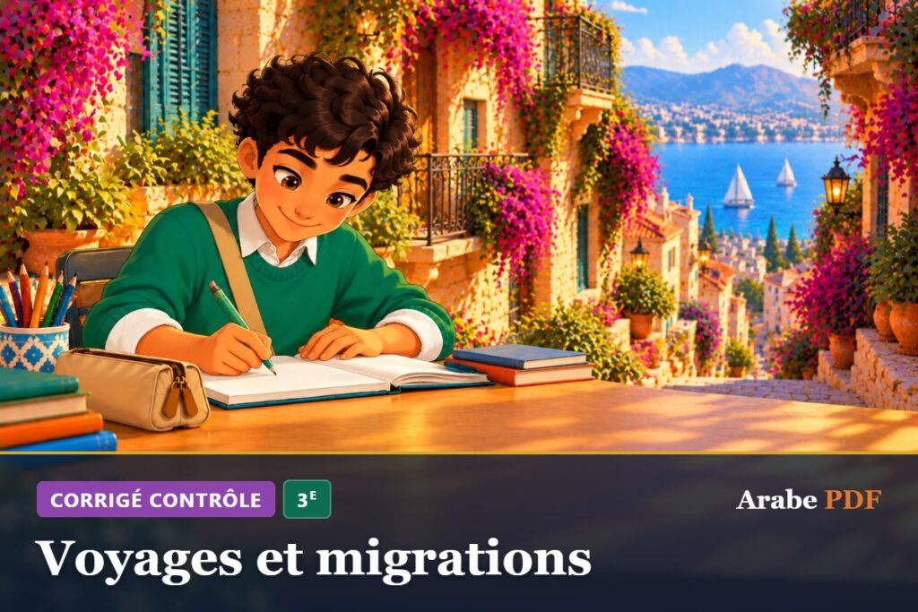 Corrigé : Voyages et migrations – contrôle d’arabe 3e