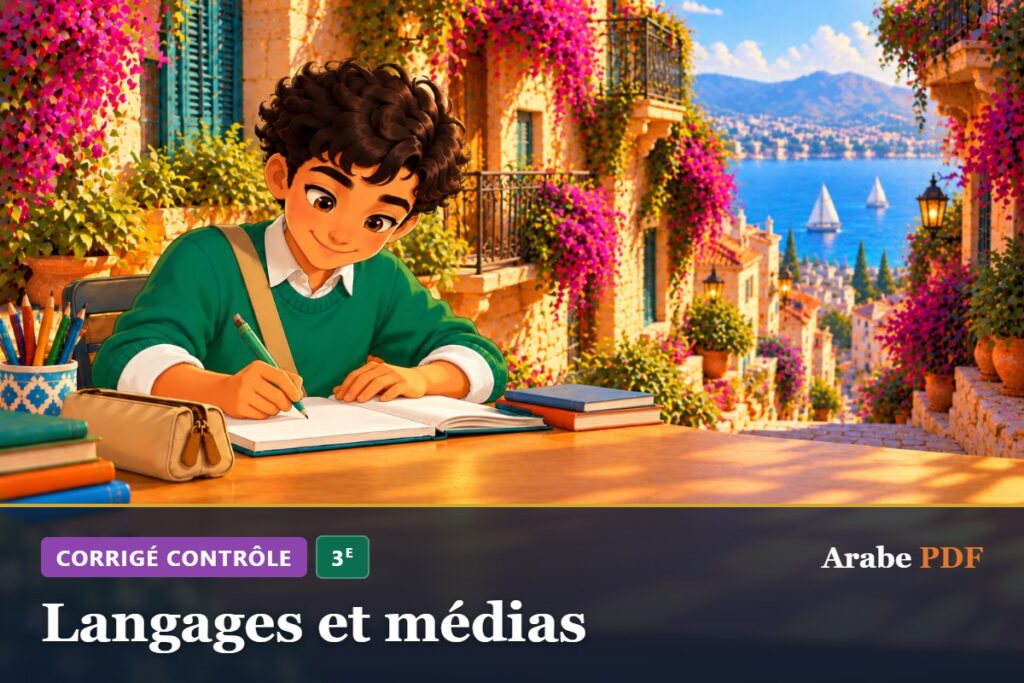 Corrigé : Langages et médias – contrôle d’arabe 3e