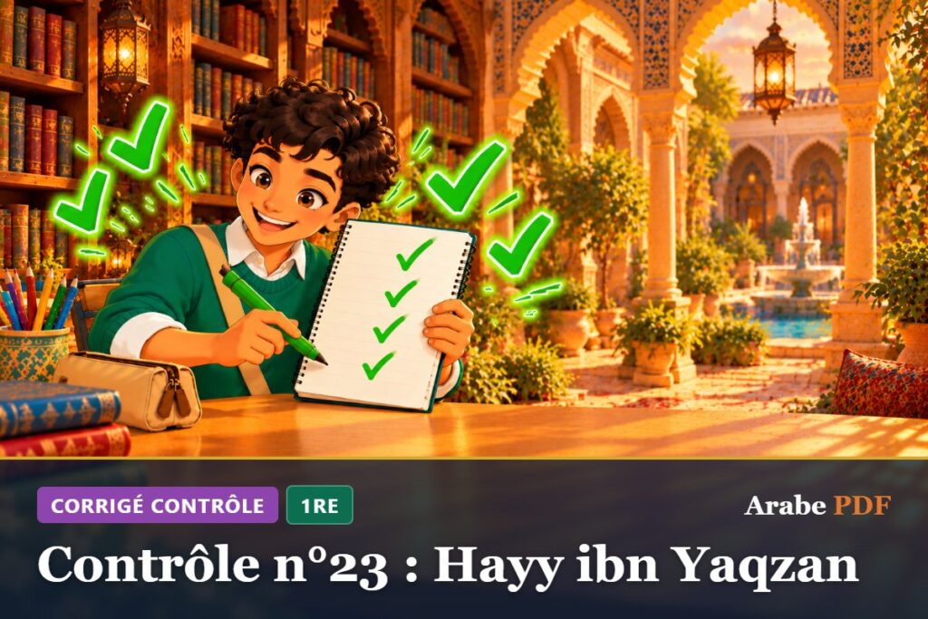 Corrigé : Contrôle n°23 : Hayy ibn Yaqzan – contrôle d’arabe 1re