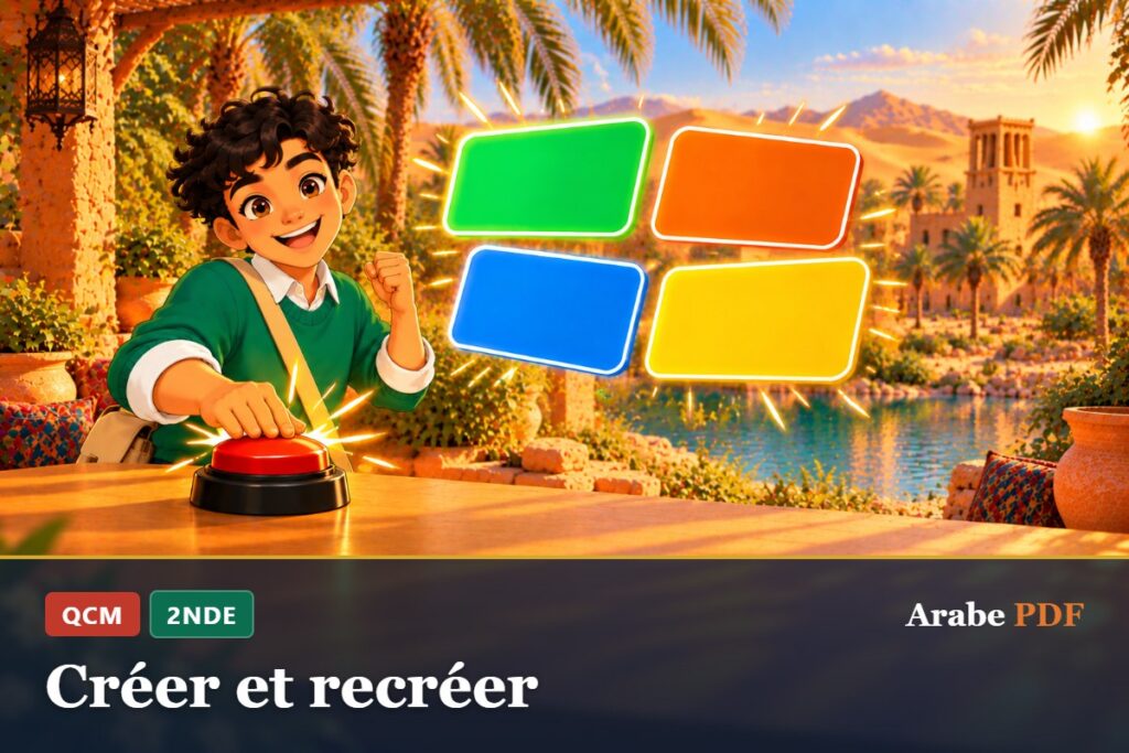 QCM d’arabe 2nde : Créer et recréer