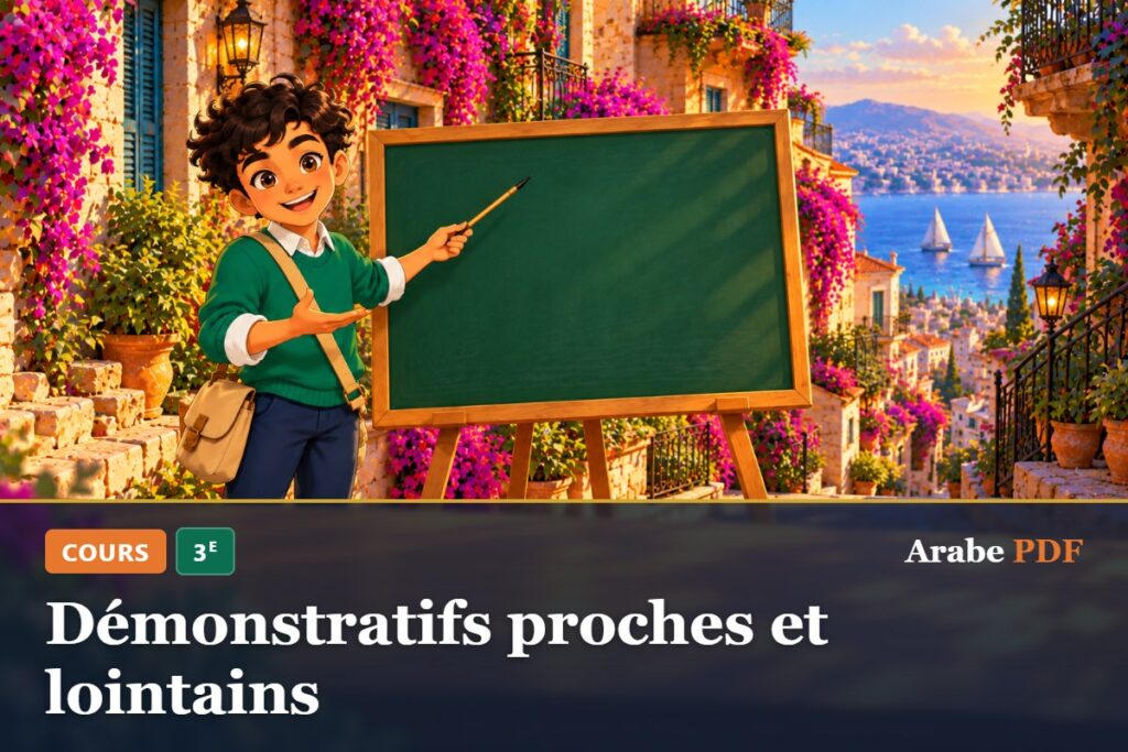 Cours d’arabe 3e : Démonstratifs proches et lointains