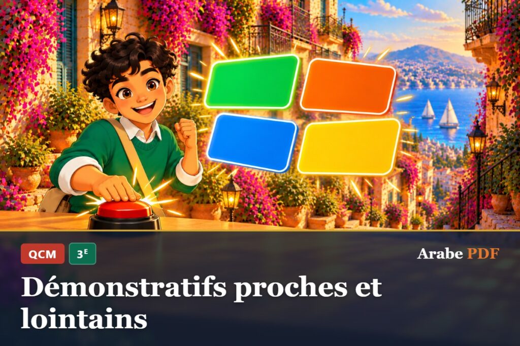 QCM d’arabe 3e : Démonstratifs proches et lointains