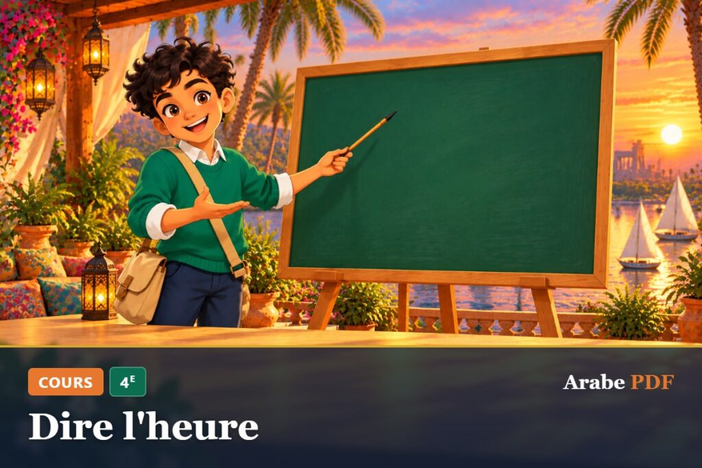 Cours d’arabe 4e : Dire l'heure