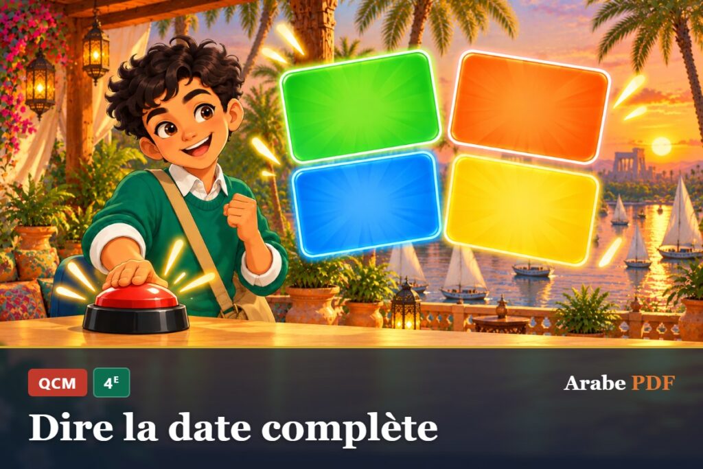 QCM d’arabe 4e : Dire la date complète