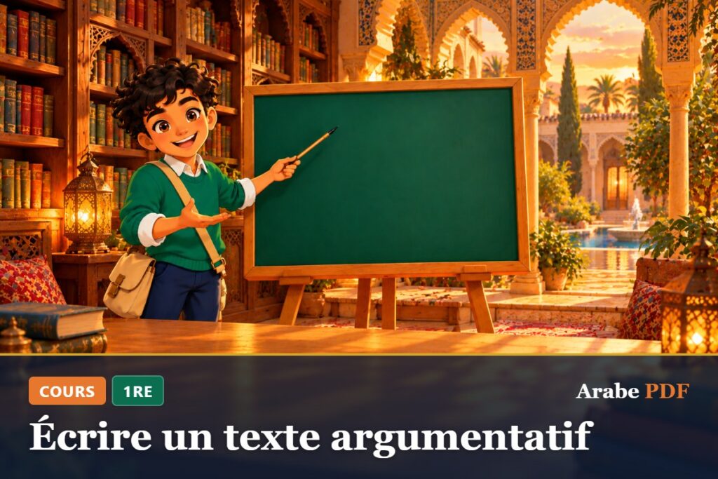 Cours d’arabe 1re : Écrire un texte argumentatif