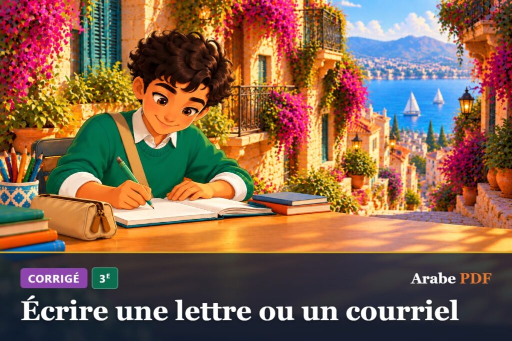 Corrigé des exercices d’arabe 3e : Écrire une lettre ou un courriel
