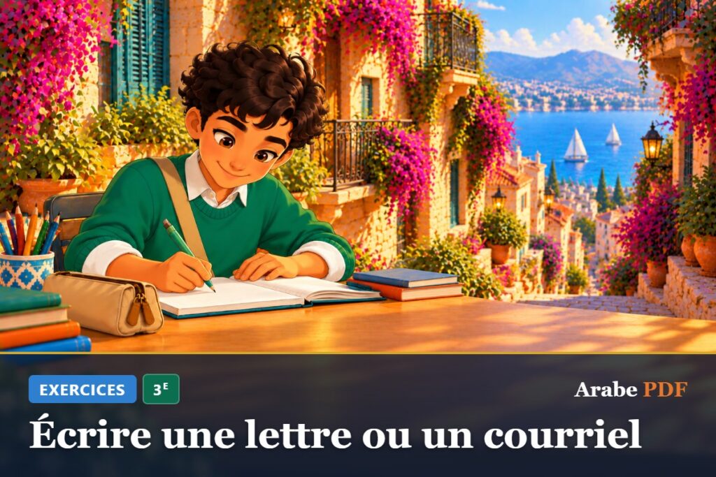 Exercices d’arabe 3e : Écrire une lettre ou un courriel
