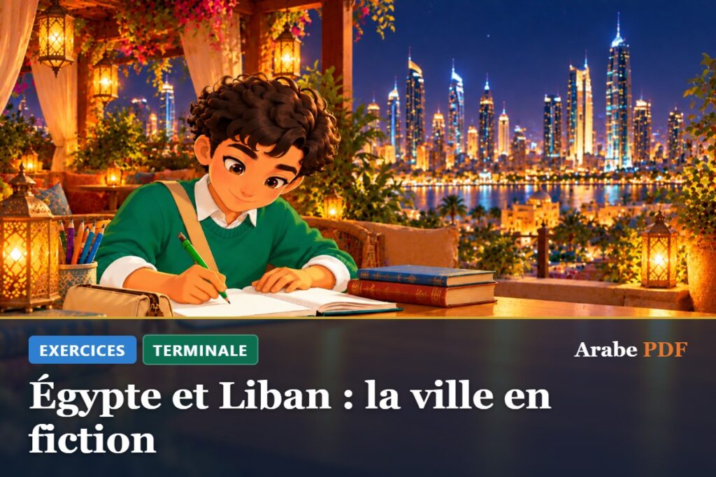 Exercices d’arabe Terminale : Égypte et Liban : la ville en fiction