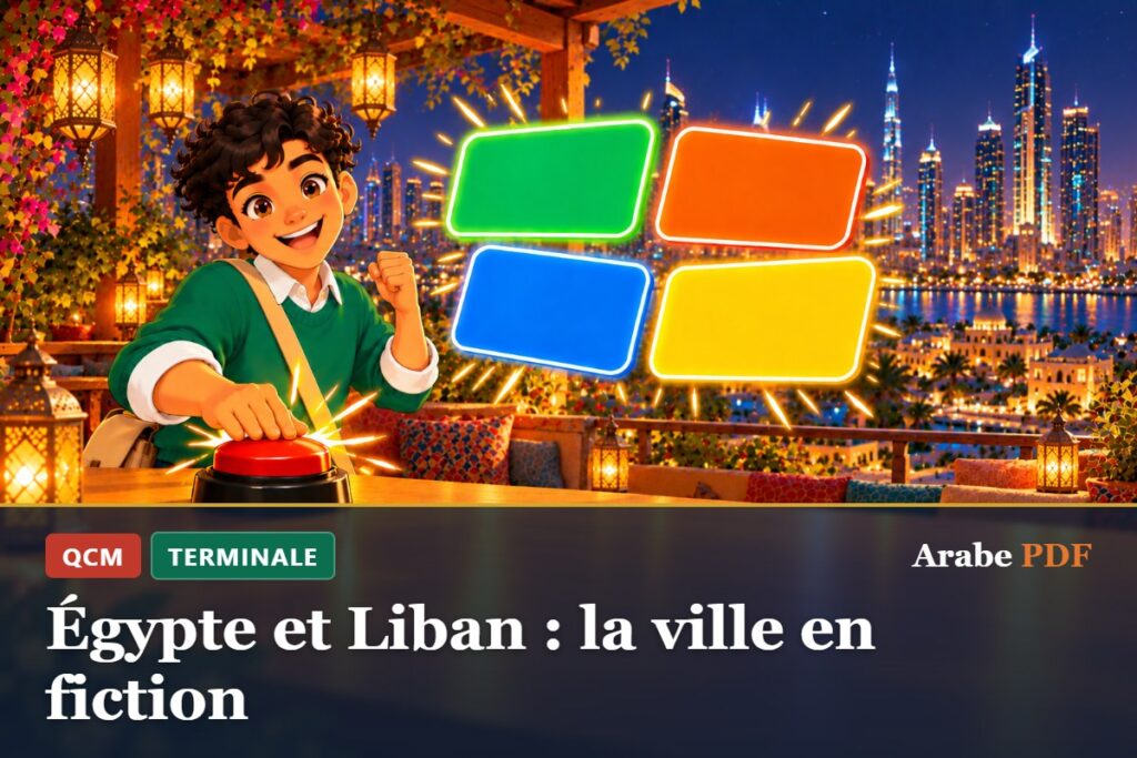 QCM d’arabe Terminale : Égypte et Liban : la ville en fiction