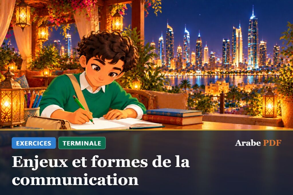 Exercices d’arabe Terminale : Enjeux et formes de la communication