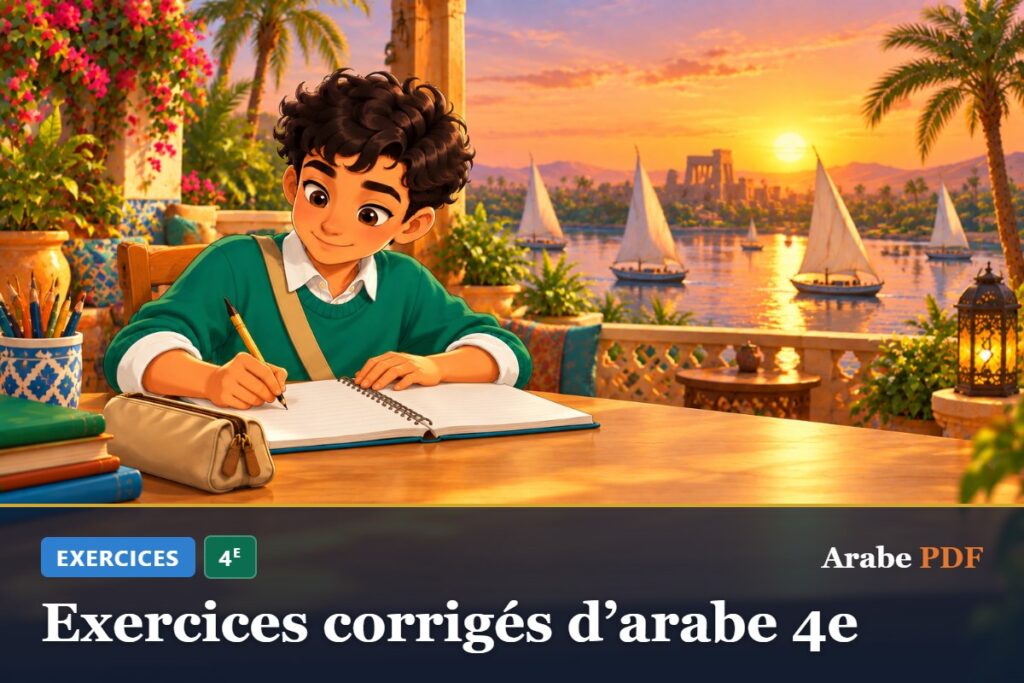 Exercices corrigés d’arabe 4e – Arabe PDF