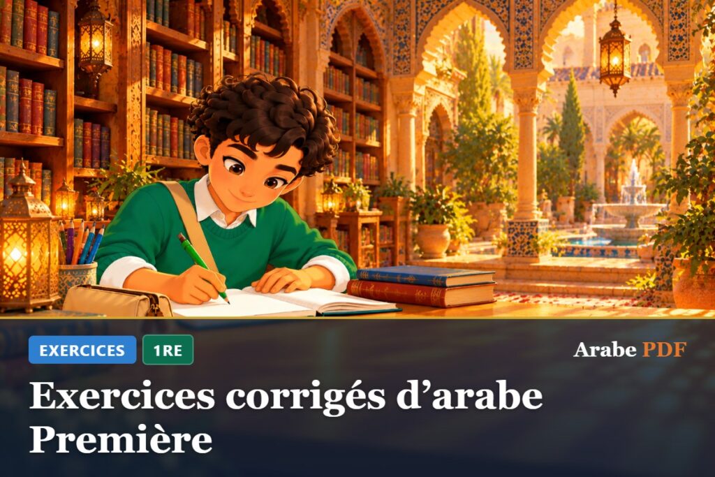 Exercices corrigés d’arabe Première – Arabe PDF